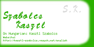 szabolcs kasztl business card